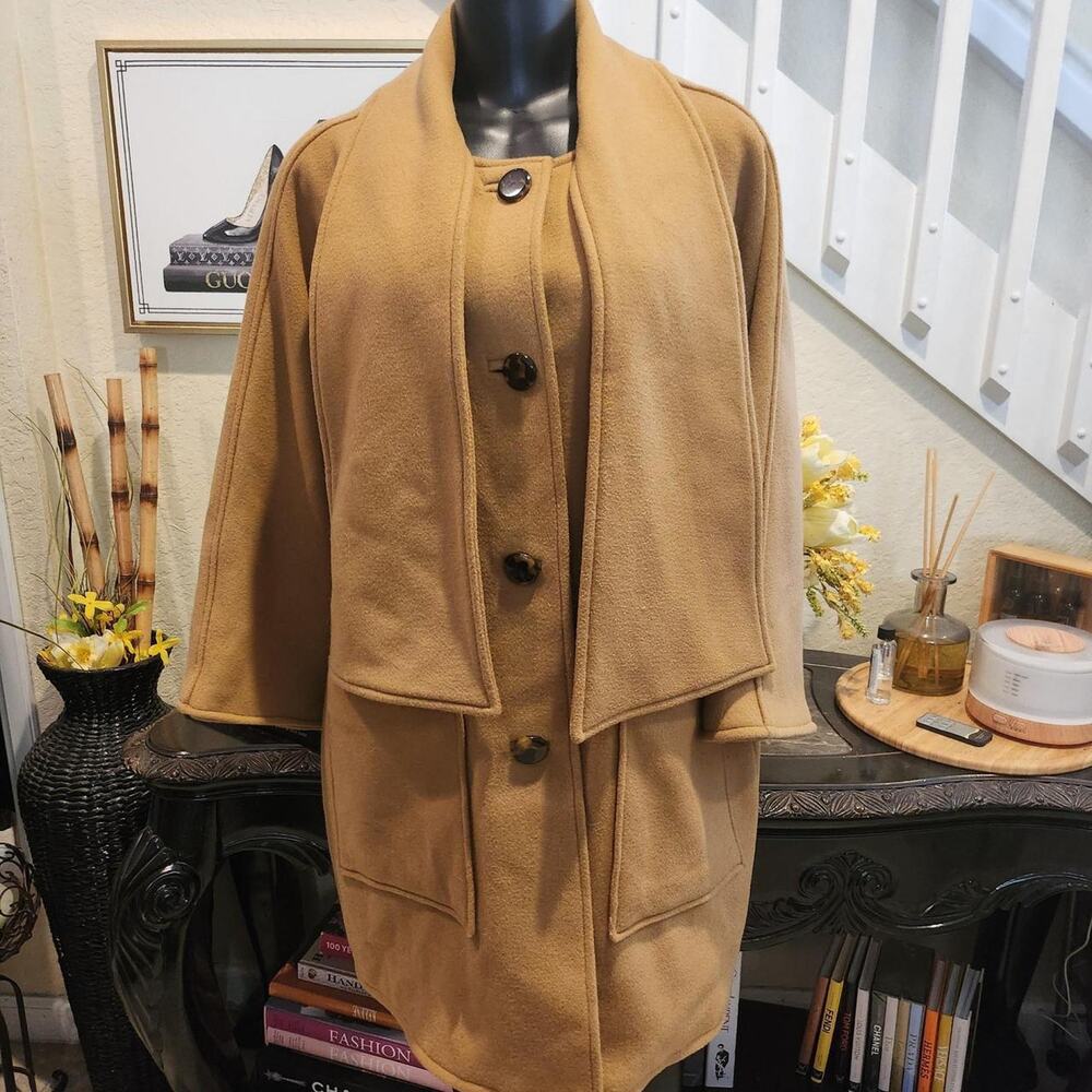 Tory Burch Chelsea wool scarf coat